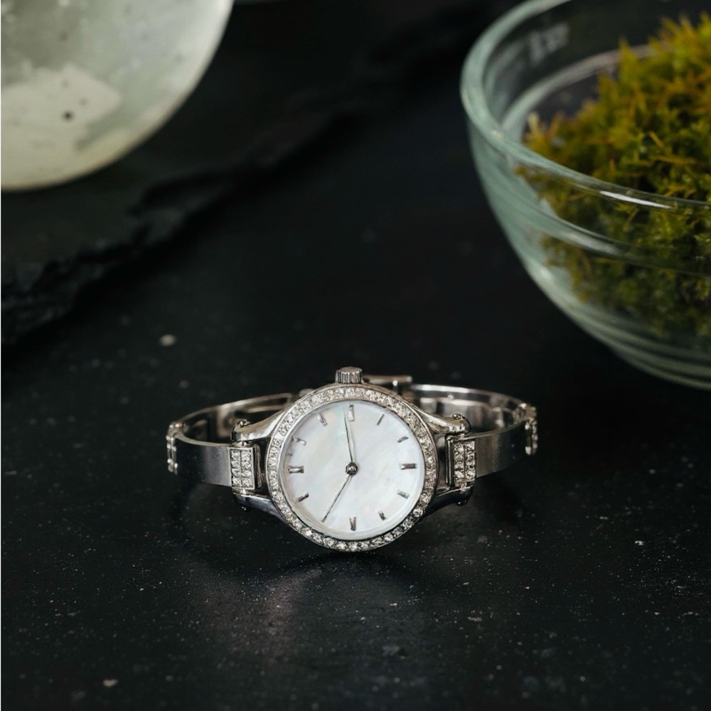 Bulova Women’s Mother of Pearl Diamond Encrusted Watch - Rarely Worn